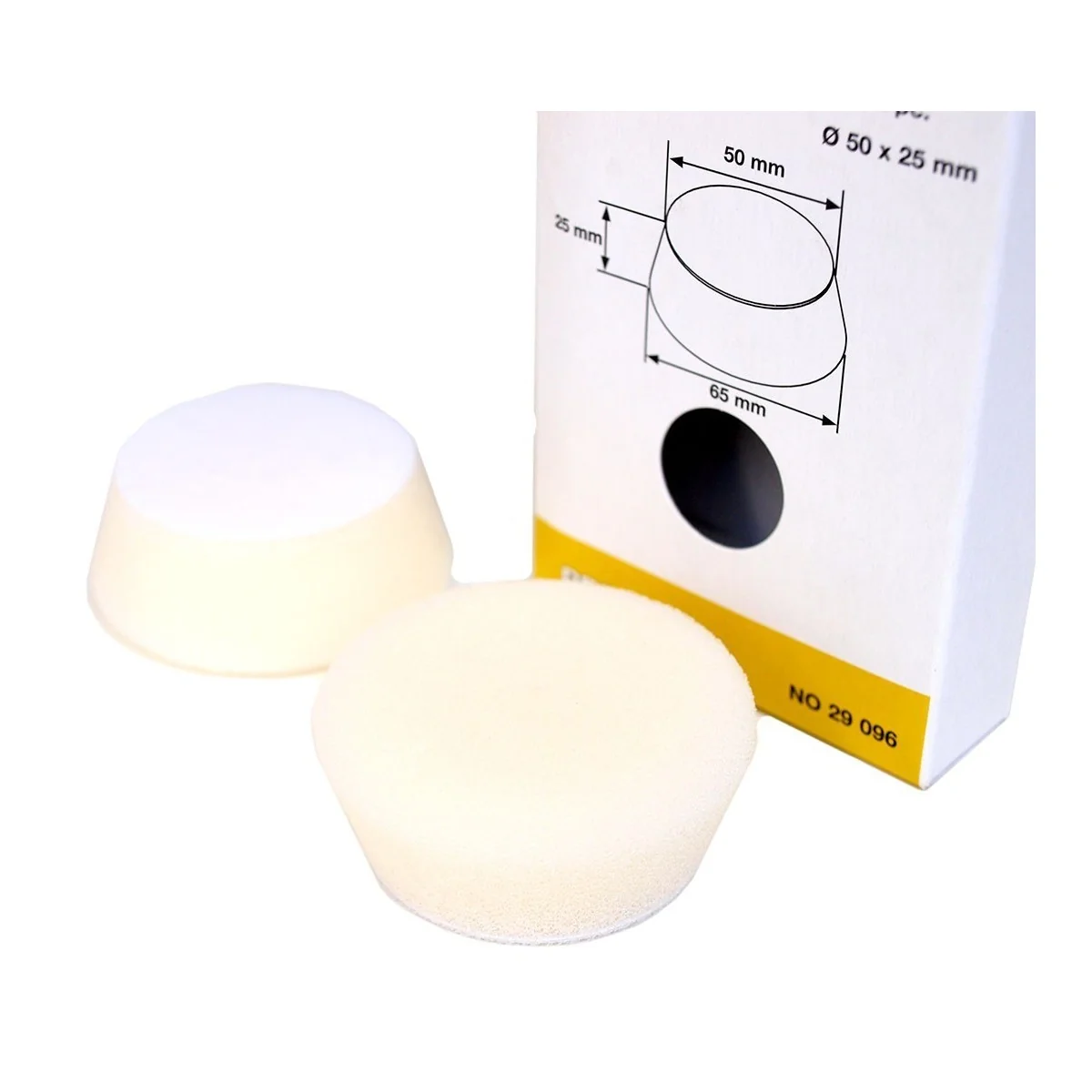 Proxxon Conical Polishing Sponge Ø 50 mm, Hard (White) (x2)