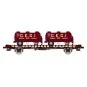 Ree models WB614 UFR Biporteur brown wagon, round tank trailers THIS WB-614-Ree models WB614 UFR Biporteur brown wagon, round tank trailers THIS