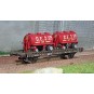 WB-614-Ree modeles WB614 Wagon UFR Biporteur brun, remorques citernes rondes CECI