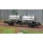 Ree models WB615 UFR Biporteur black wagon, RAYMONDI round tank tra... WB-615-Ree models WB615 UFR Biporteur black wagon, RAYMONDI round tank trailers