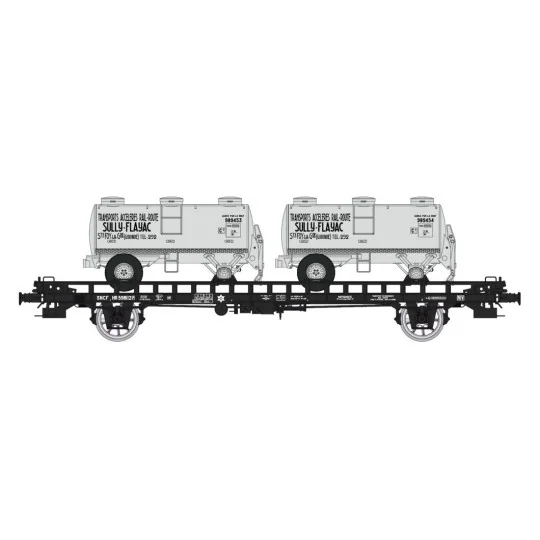 WB-616-Ree models WB616 UFR Biporteur black wagon, round tank trailers SULLY-FLAYAC