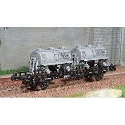 Ree models WB616 UFR Biporteur black wagon, round tank trailers SUL...