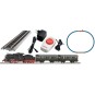 PIKO_97933-Piko 97933 Analog Starter Set with PKP Steam Locomotive and 2 Passenger Cars