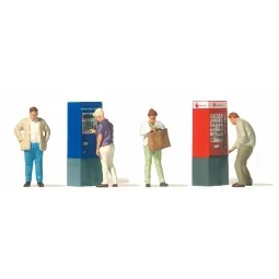 Preiser 10751 Figures, 4 figures and 2 vending machines - Preiser_1...