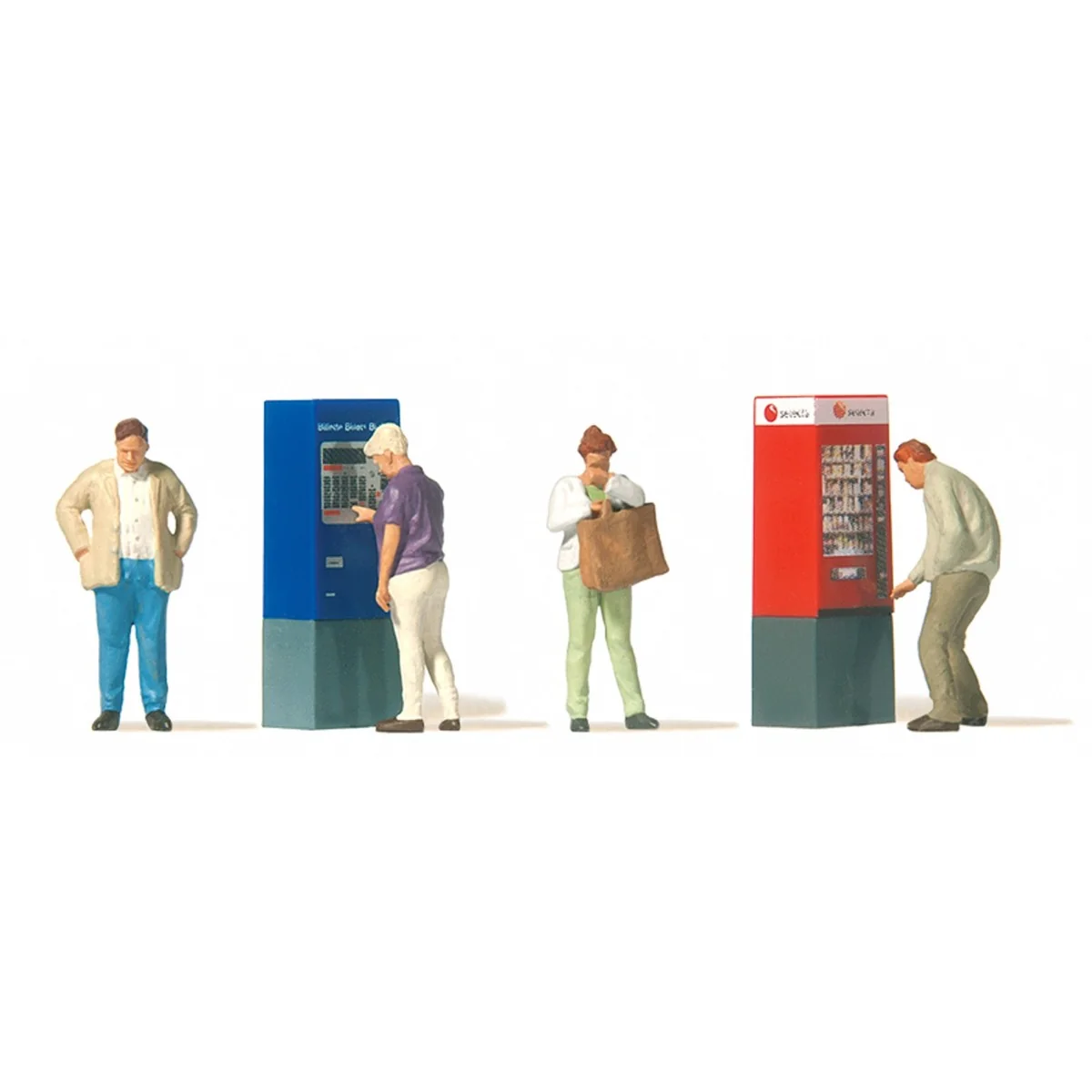 Preiser 10751 Figures, 4 figures and 2 vending machines - Preiser_1...