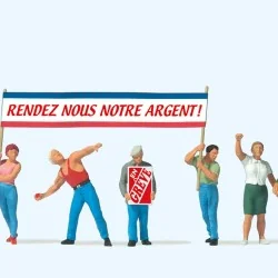 Preiser 10787 Personnages, Manifestants retraite Preiser Preiser_10787 - 1