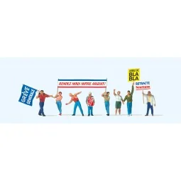 Preiser 10787 Personnages, Manifestants retraite Preiser Preiser_10787 - 1