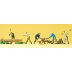 Preiser 10495 Figures, Lumberjacks and Logs - Preiser_10495