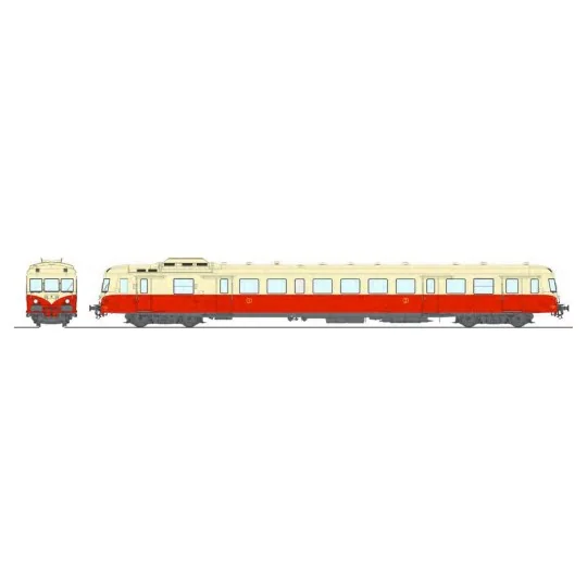 MB-162-Ree Modeles MB162 Autorail X 2825 version d’origine, Rouge et Crème, Toulouse, SNCF