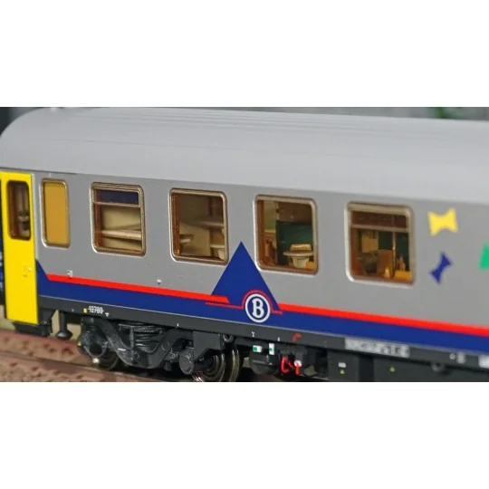 MW_1803-Models Word 1803 Set de 7 Voitures EC 97 Iris, SBB, Strasbourg - Zurich