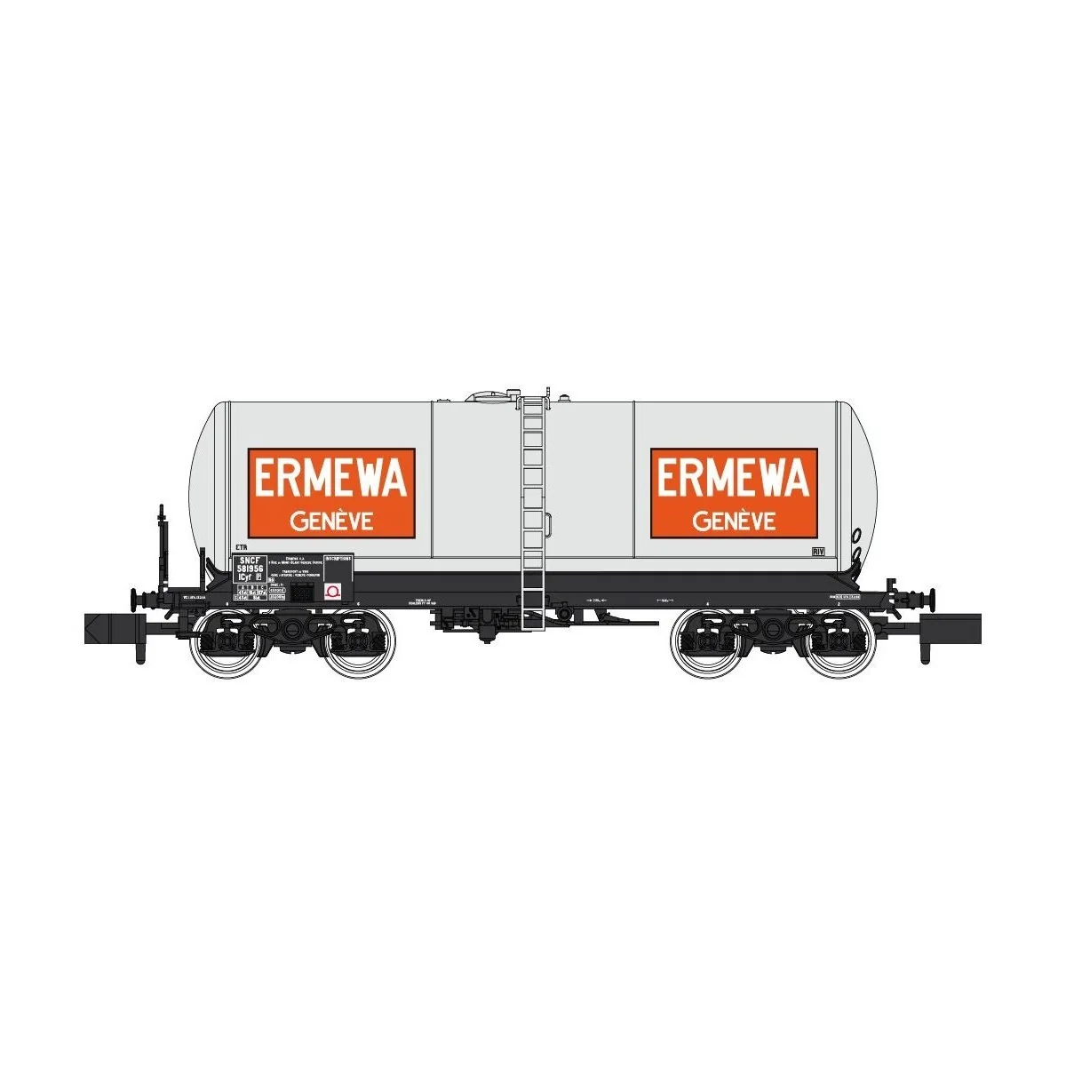 REE Modeles NW223 Wagon citerne ANF, Transport de Vins, SNCF, ERMEWA-GENEVE, N- 1/160 Ree Modeles NW-223 - 3
