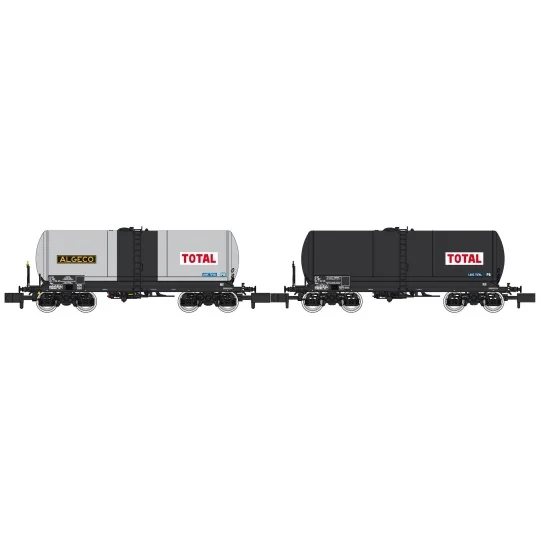 NW-226-REE Modeles NW226 Set of 2 ANF tank wagons, Petroleum Product Transport, SNCF, ALGECO / TOTAL, N- 1/160