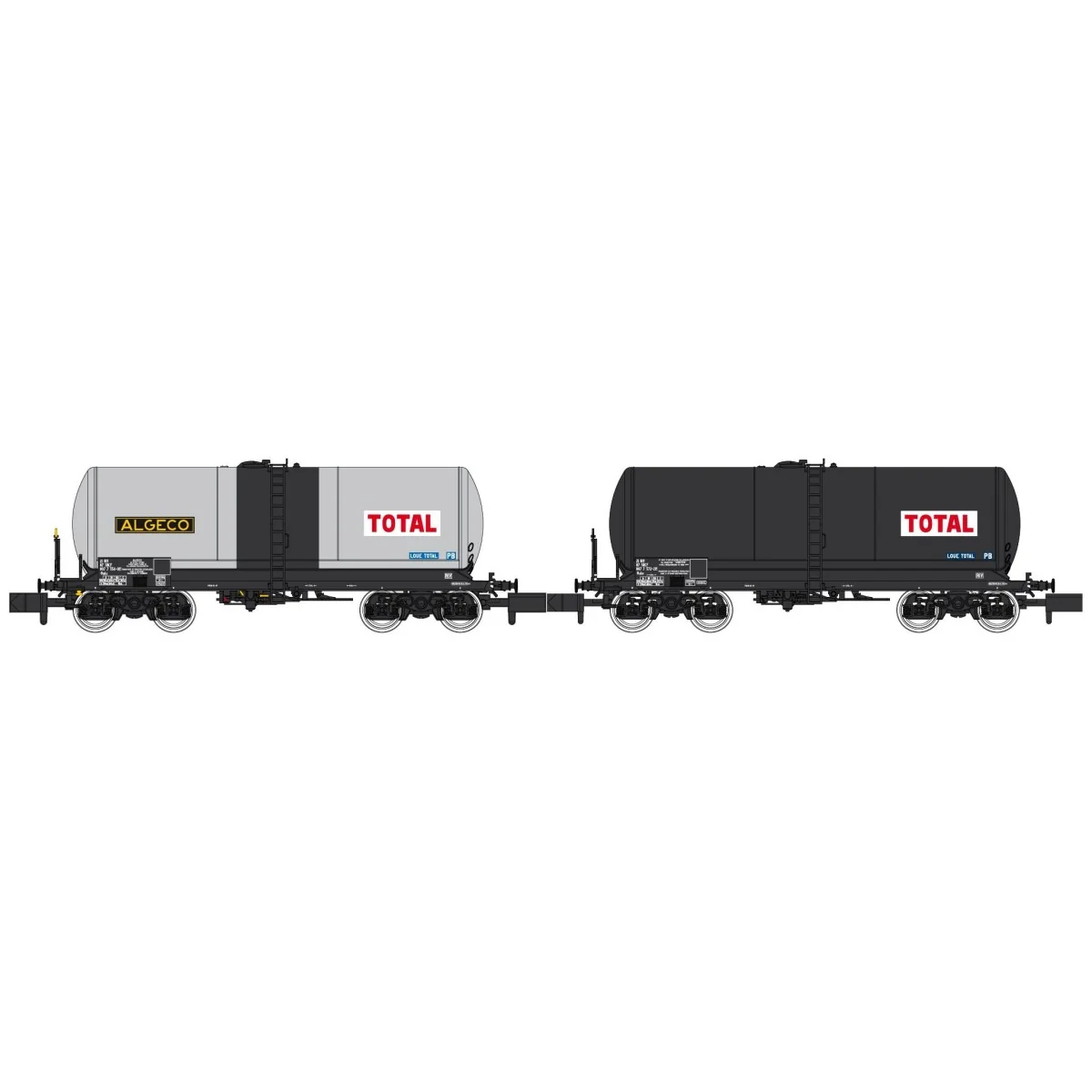 REE Modeles NW226 Set of 2 ANF tank wagons, Petroleum Product Trans...