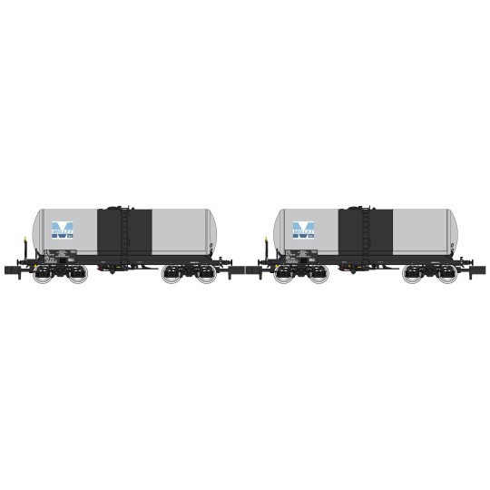 NW-230-REE Modeles NW230 Set of 2 ANF tank wagons, Lubricant Transport, SNCF, MILLET, N- 1/160