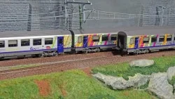 LS Models 41208 Set de 3 voitures Vtu VTU, B11tu PLC+ B11tu + B11tu, livrée Alsace, SNCF, logo carmillon Ls models Lsm_41208 - 1