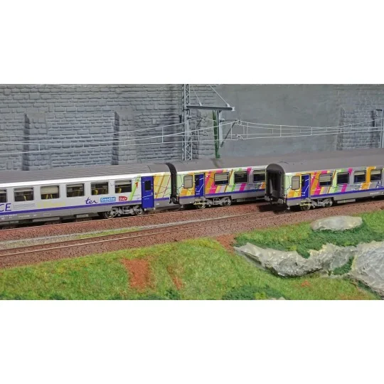 Lsm_41209-LS Models 41209 Set of 3 Vtu coaches: VTU, A10tu PLC + B11tu + B11tu, Alsace livery, Grand Est, SNCF, Carmillon logo