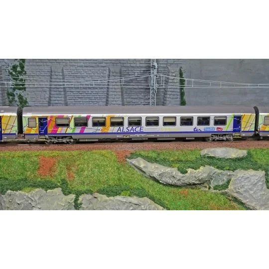 LS Models 41209 Set of 3 Vtu coaches: VTU, A10tu PLC + B11tu + B11t... Lsm_41209-LS Models 41209 Set of 3 Vtu coaches: VTU, A10tu PLC + B11tu + B11tu, Alsace livery, Grand Est, SNCF, Carmillon logo