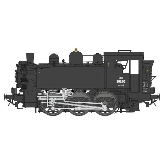 MB-043S-Ree Modeles MB043S OBB 989.03 030 TU Steam Locomotive, Austria, digital sound, smoke generator