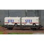 WB-636-Ree models WB636 UFR Biporteur HR brown wagon, STEF refrigerated trailers
