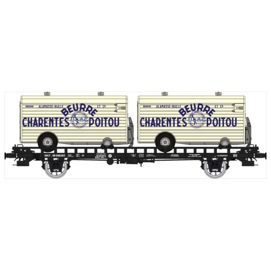 WB-637-Ree models WB637 UFR Biporteur HR brown wagon, refrigerated trailers Beurre CHARENTES-POITOU