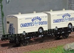 Ree models WB637 UFR Biporteur HR brown wagon, refrigerated trailer...