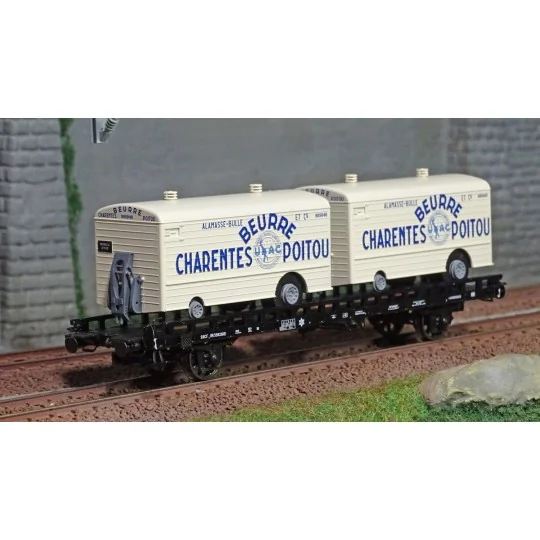 WB-637-Ree models WB637 UFR Biporteur HR brown wagon, refrigerated trailers Beurre CHARENTES-POITOU