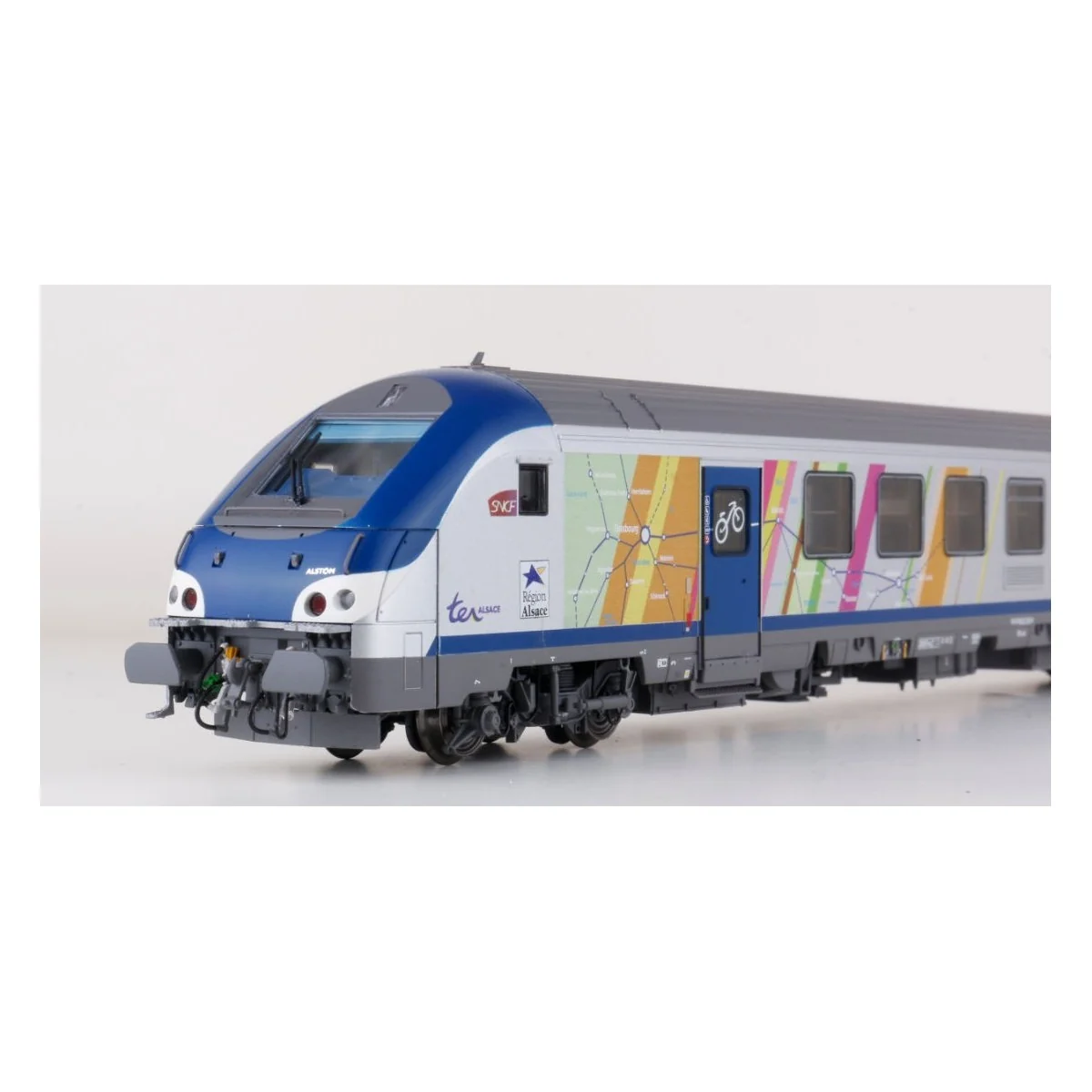 LS Models 41231DC Set de 3 voitures TER Alsace, voiture pilote, SNCF, logo carmillon, éclairage Ls models Lsm_41231DC - 6