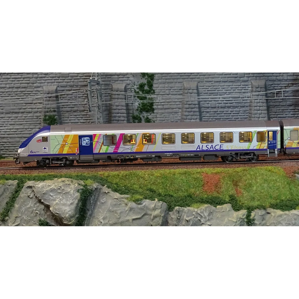 LS Models 41231DC Set of 3 TER Alsace coaches, driving trailer, SNC...