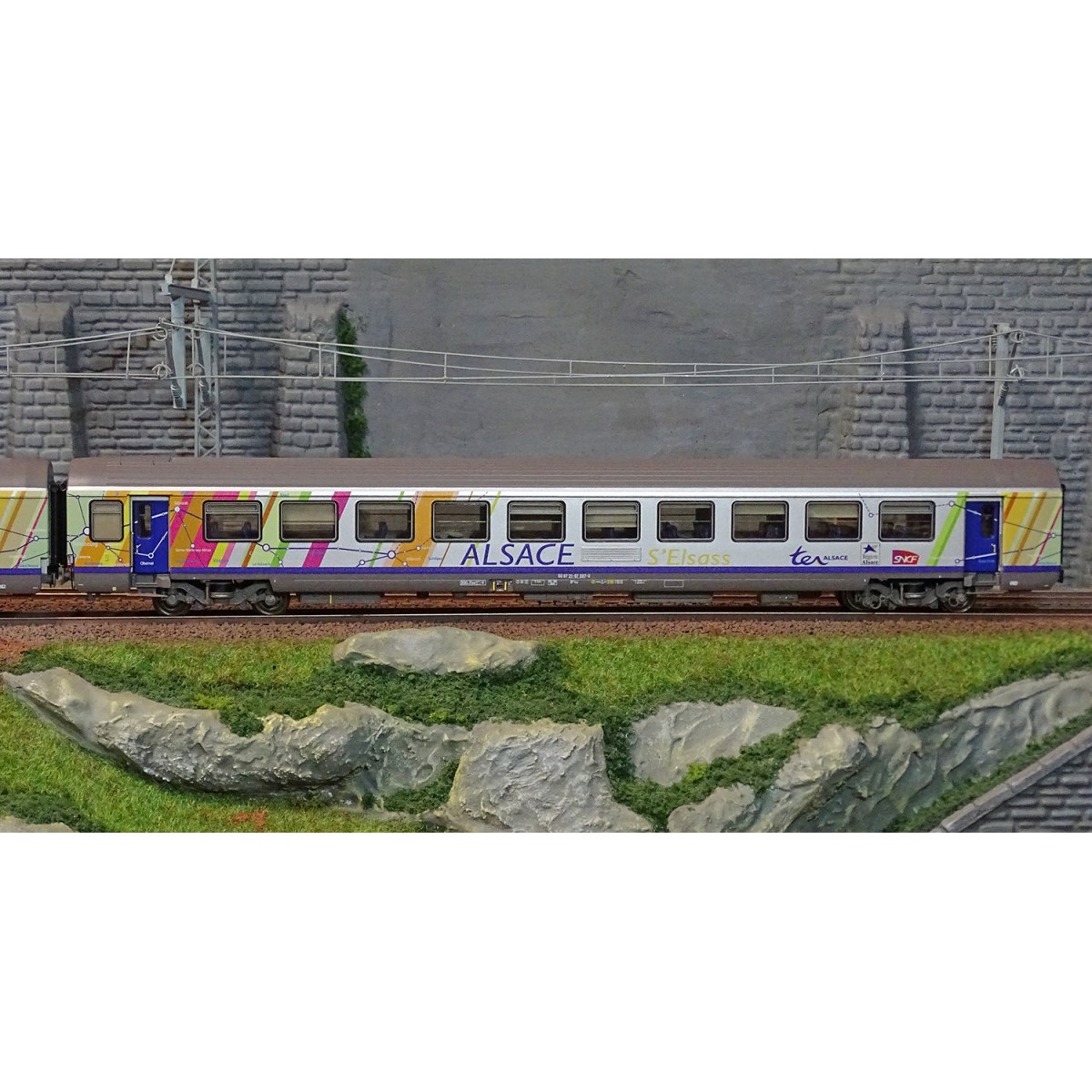 LS Models 41231DC Set de 3 voitures TER Alsace, voiture pilote, SNCF, logo carmillon, éclairage Ls models Lsm_41231DC - 4