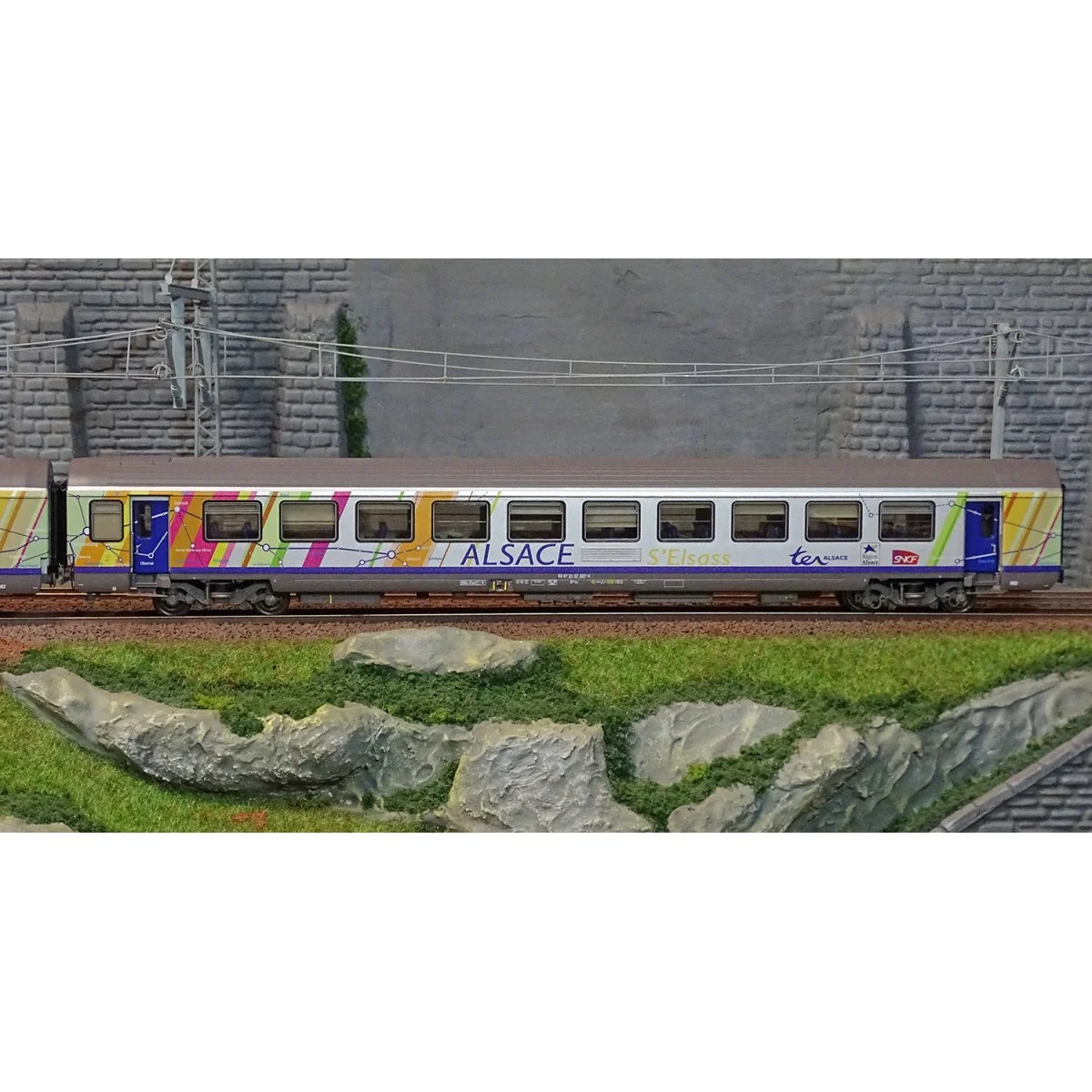 LS Models 41231DC Set de 3 voitures TER Alsace, voiture pilote, SNCF, logo carmillon, éclairage Ls models Lsm_41231DC - 4