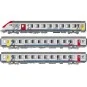 Lsm_41233DC-LS Models 41233DC Set de 3 voitures TER Bourgogne, voiture pilote, SNCF, logo carmillon, éclairage