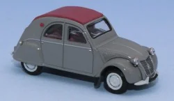 SAI 6002 Citroën 2 CV 1958, AZLP 1958, grise, capote fermée rouge grenat et sièges rouges Sai Sai_6002 - 1