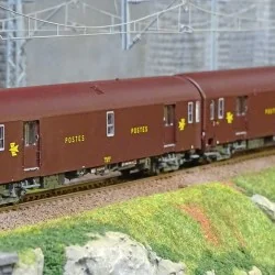 LS Models 40443 Set de 2 voitures Postales UIC, brun PTT, PA UIC + PA UIC Ls models Lsm_40443 - 1