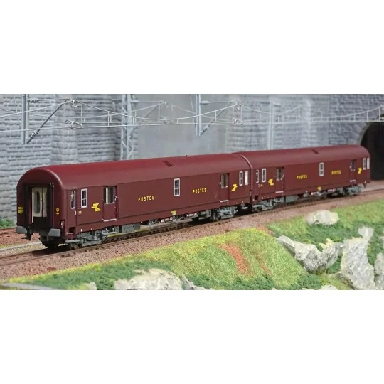 Lsm_40444-LS Models 40444 Set of 2 UIC Postal Cars, Brown PTT, PA UIC + PA UIC