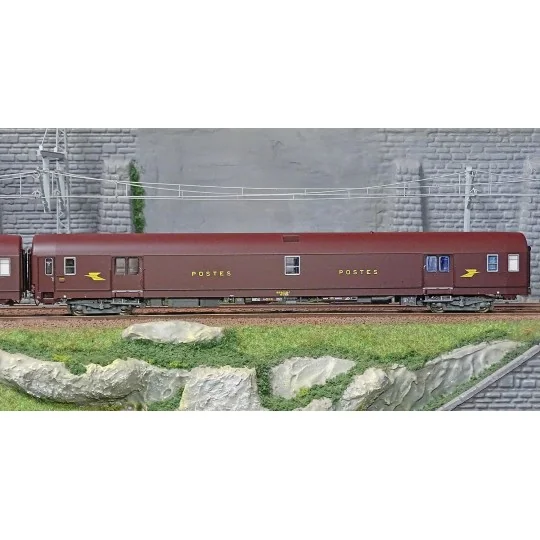 Lsm_40444-LS Models 40444 Set de 2 voitures Postales UIC, brun PTT, PA UIC + PA UIC