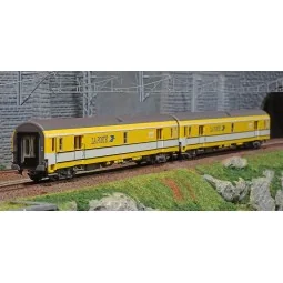LS Models 40446 Set of 2 UIC postal vans, yellow/white, grey roof, ...