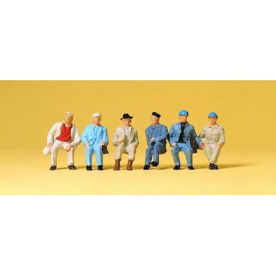 Preiser 14145 Figures, seated workers - Preiser - Preiser_14145 Preiser_14145-Preiser 14145 Figures, seated workers - Preiser_14145