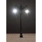 Faller_180206-Faller 180206 Eclairage, Réverbère de parc LED, double lampe boule suspendue 7.5cm, avec LED