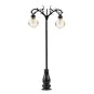 Faller_180207-Faller 180207 Eclairage, Réverbère de parc LED, double lampe boule suspendue 7.5cm, avec LED