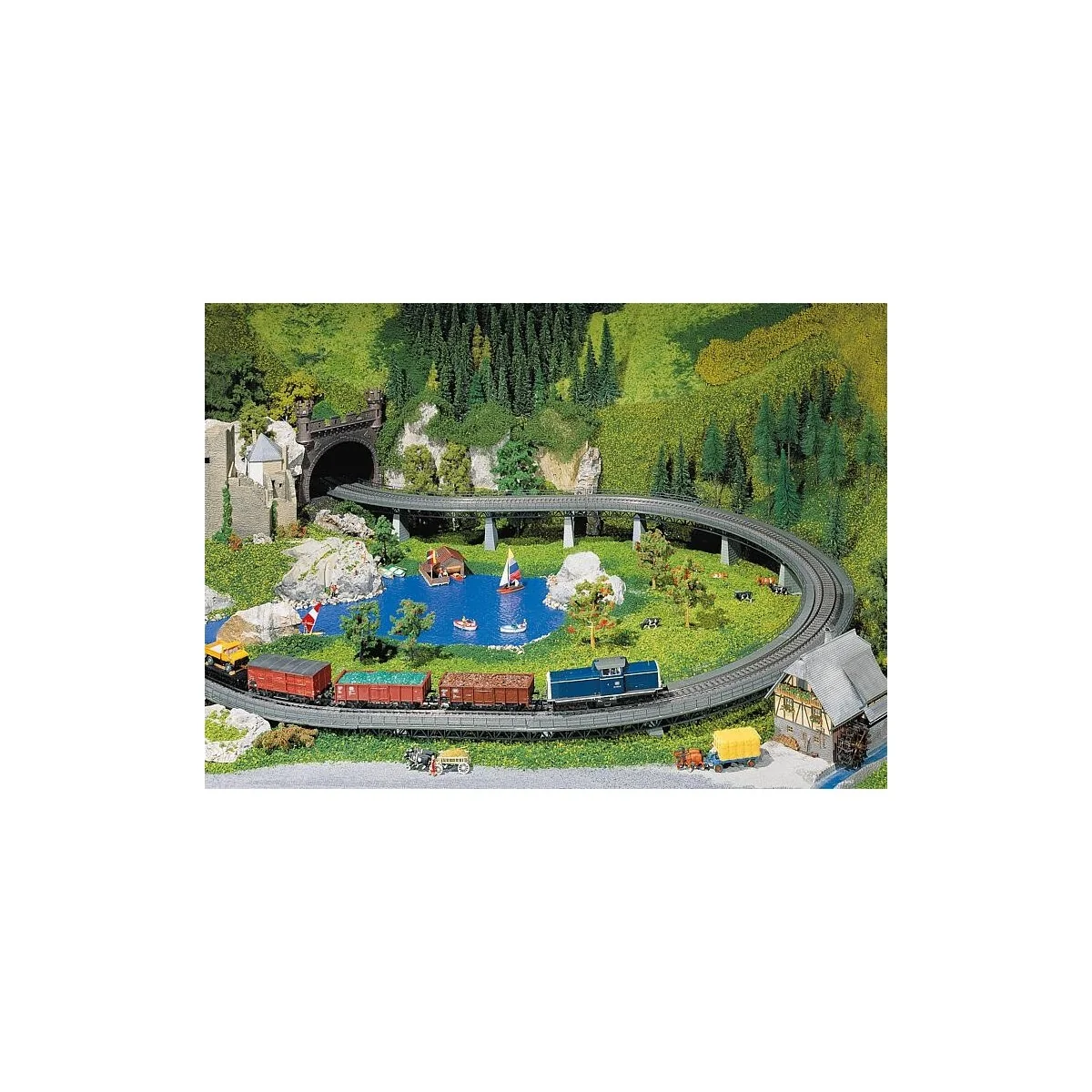 Faller 120471 Model Kit, Single-track Ramp R: 437.5mm