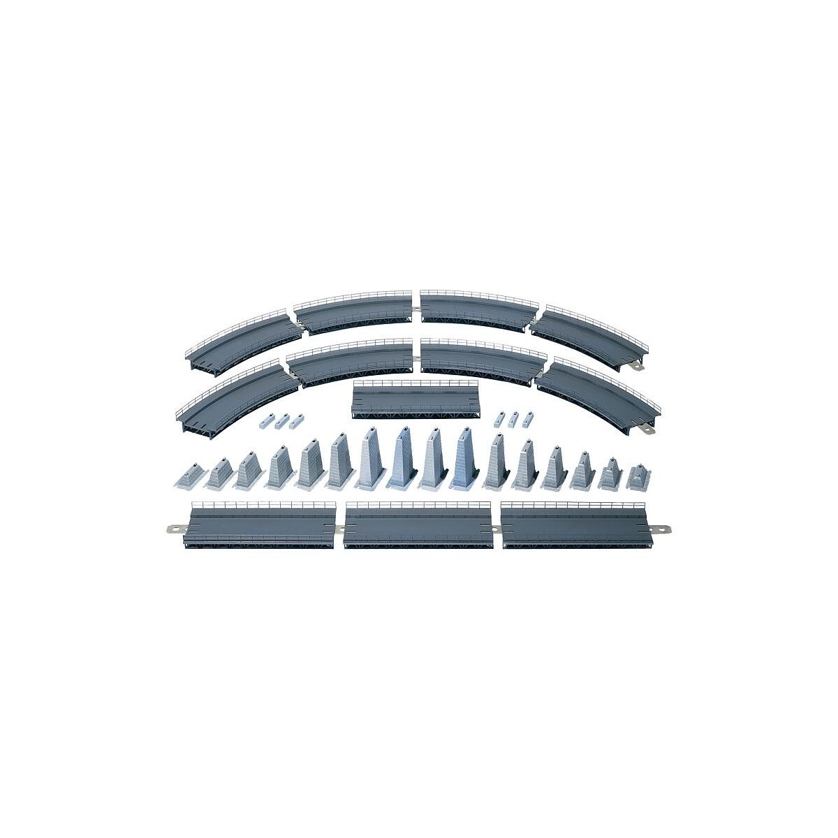 Faller 120471 Model Kit, Single-track Ramp R: 437.5mm