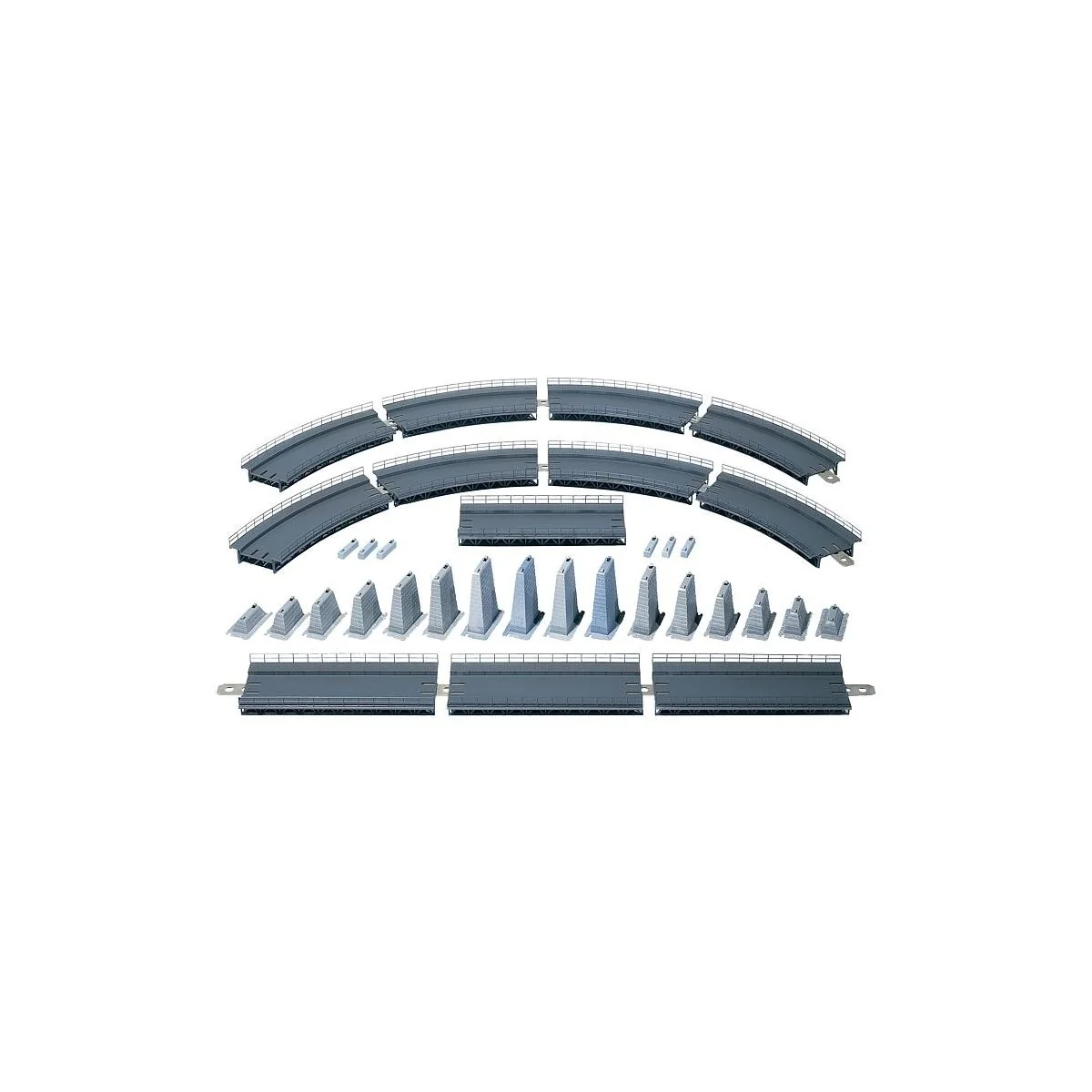 Faller 120471 Model Kit, Single-track Ramp R: 437.5mm