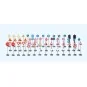 Preiser_18206-Preiser 18206 Set of 40 French road signs