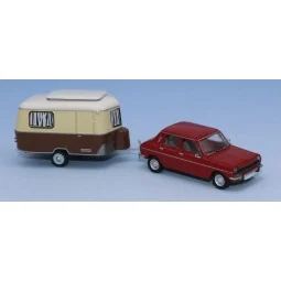 SAI 3479 Simca 1100, garnet red and Eriba caravan - Sai - Sai_3479