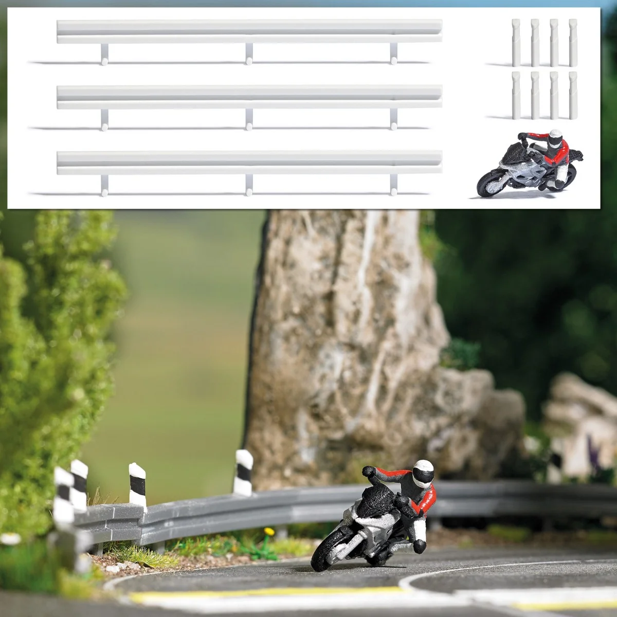 Busch 7940 Cornering Motorcyclist - Busch_7940