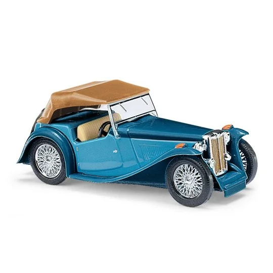 Busch_45916-Busch 45916 Voiture MG Midget bleu 2 tons