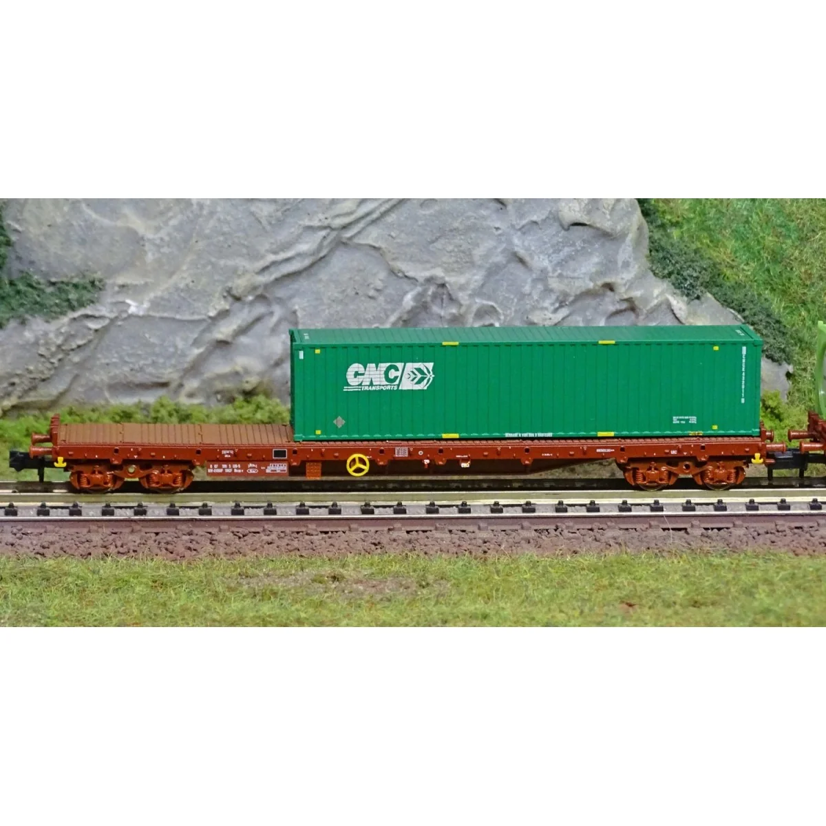 MiniTrix 15072 Set of 3 container wagons type Rs, SNCF, CMA CG, GCA...
