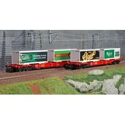 Trix 24509 Set de 2 wagons porte-conteneurs, DB AG, "Carlsberg und Tuborg" Trix Trix_24509 - 1