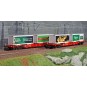 Trix_24509-Trix 24509 Set de 2 wagons porte-conteneurs, DB AG, "Carlsberg und Tuborg"