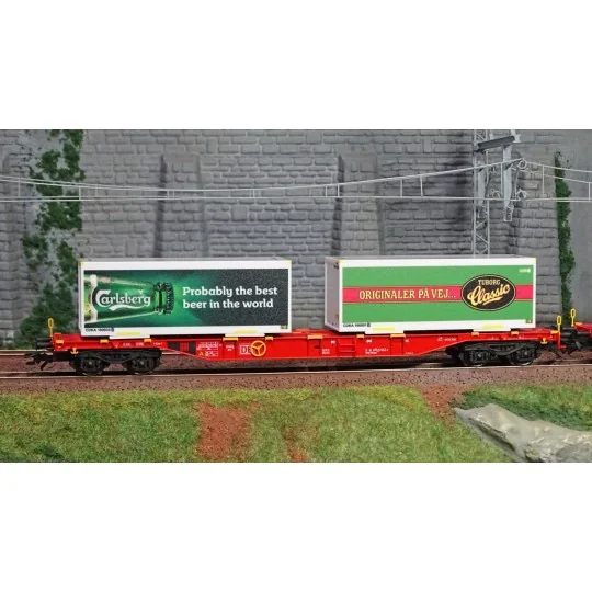 Trix_24509-Trix 24509 Set de 2 wagons porte-conteneurs, DB AG, "Carlsberg und Tuborg"